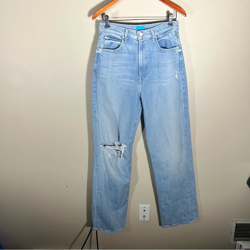 Mother High Waisted Tunnel Vision Sneak in Sippin’ Sweet Tea Jeans Size 27 - Picture 3 of 13